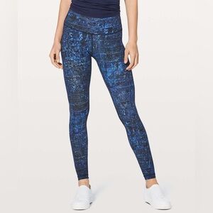 Lululemon Wunder Under Hi-Rise Tight 28" in City Lights Multi Black 4 A18